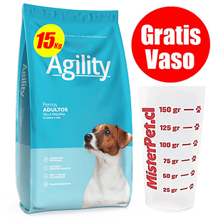 Gratis Vaso + Agility Perro Adulto Pequeño 15 kg