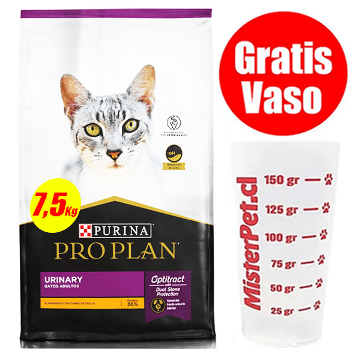 Gratis Vaso + ProPlan Gato Urinary 7,5 Kg 1