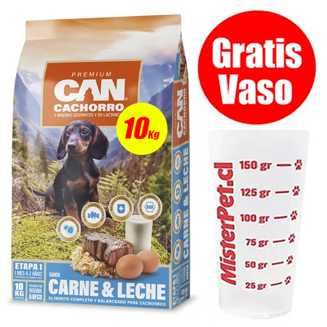 Gratis Vaso + Can Premium Cachorro 10 Kg 1