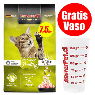 Gratis Vaso + Leonardo Adulto Grain Free Poultry 7,5 kg
