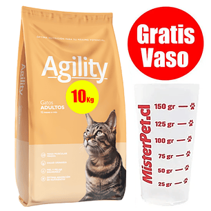 Gratis Vaso + Agility Gato Adulto 10 kg
