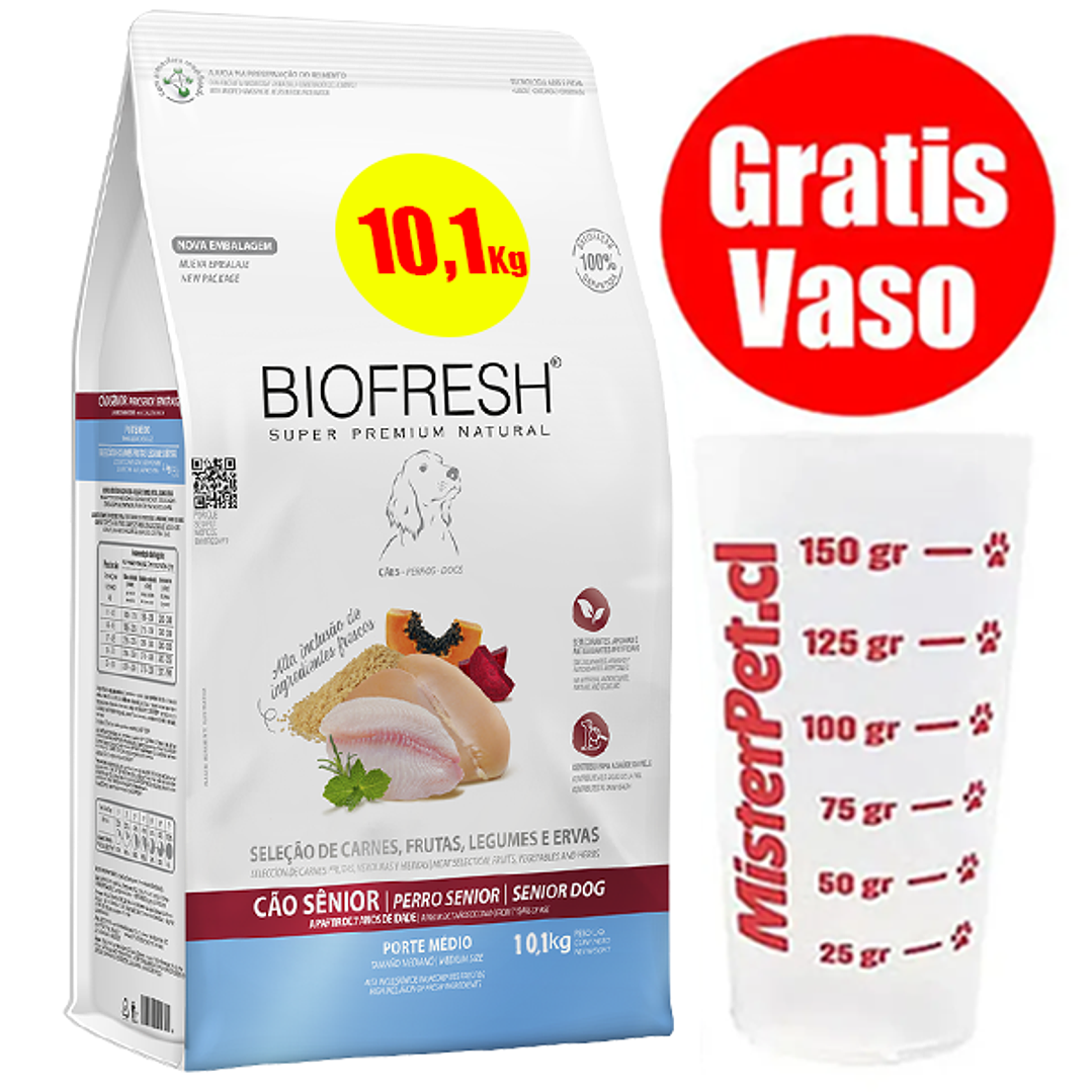 Gratis Vaso + Biofresh Perro Senior Mediano 10,1Kg 1