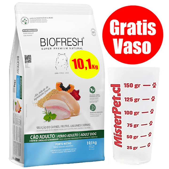 Gratis Vaso + Biofresh Perro Adulto Mediano 10,1 Kg 1