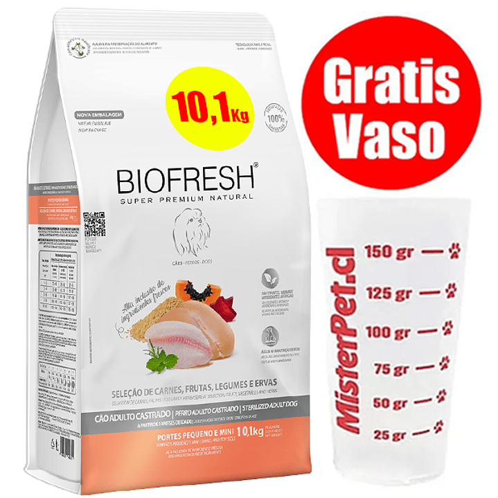 Gratis Vaso + Biofresh Perro Castrado Adulto Pequeño y Mini 10.1 kg 1