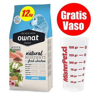 Gratis Vaso + Ownat Classic Perro Junior 12 kg