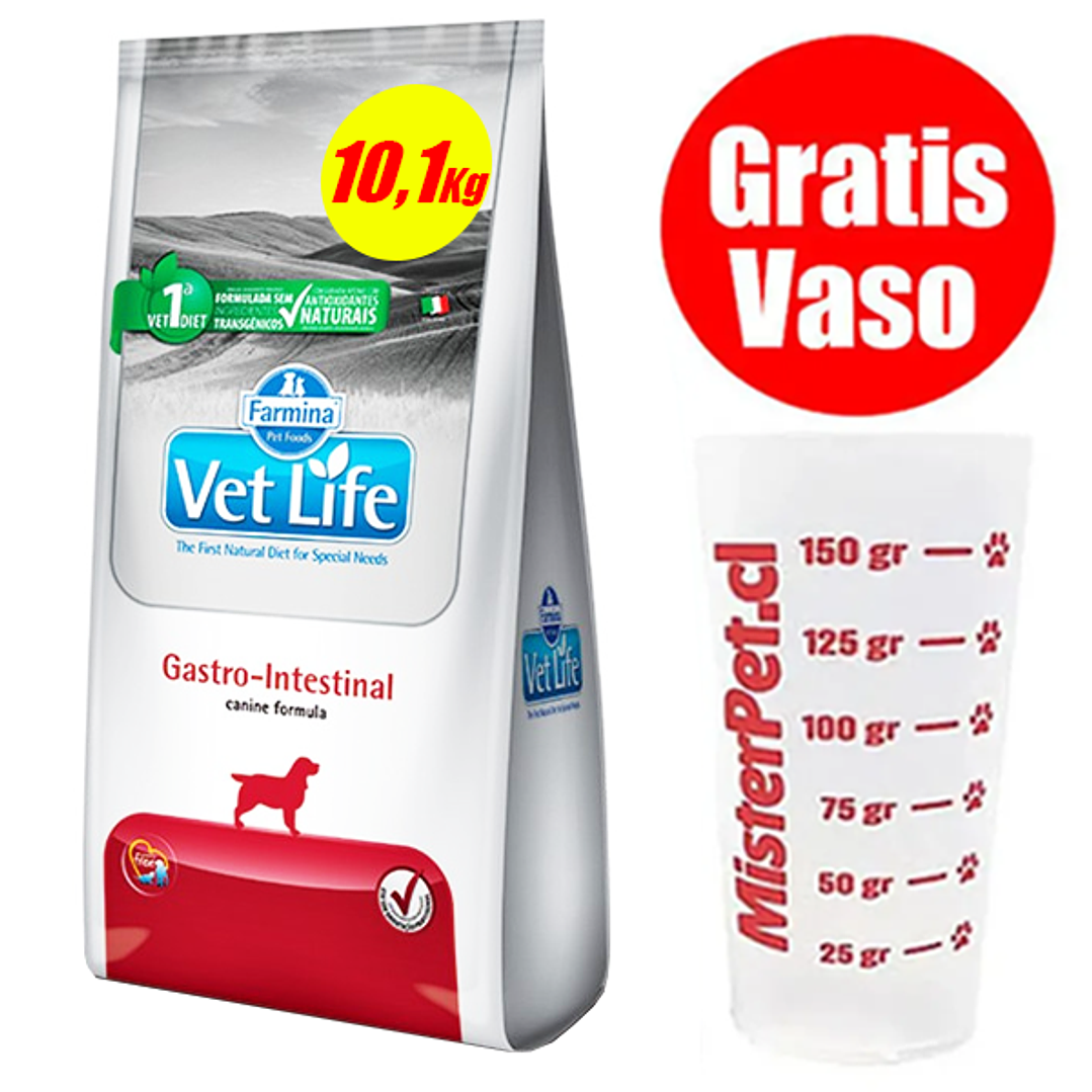Gratis Vaso + Vet Life Perro Gastro Intestinal 10,1 kg 1