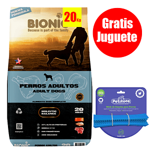 Gratis Juguete + Bionic Perro Adulto 20 Kg Alimento Premium