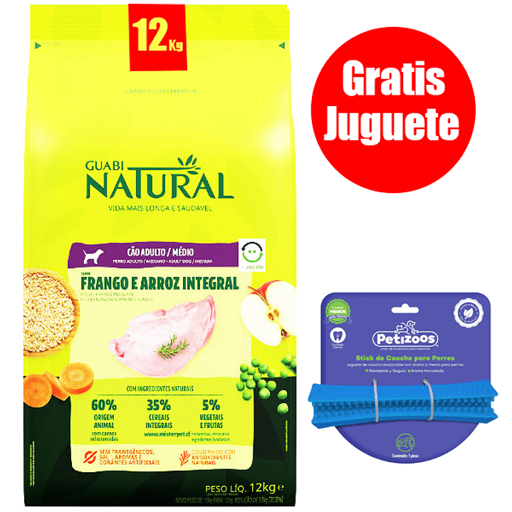 Gratis Juguete + Guabi Perro Adulto Mediano 12 Kg 1