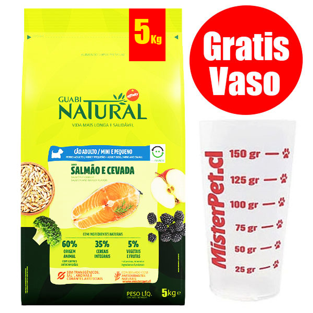 Gratis Vaso + Guabi Natural Perro Adulto Pequeño y Mini 5 Kg 1