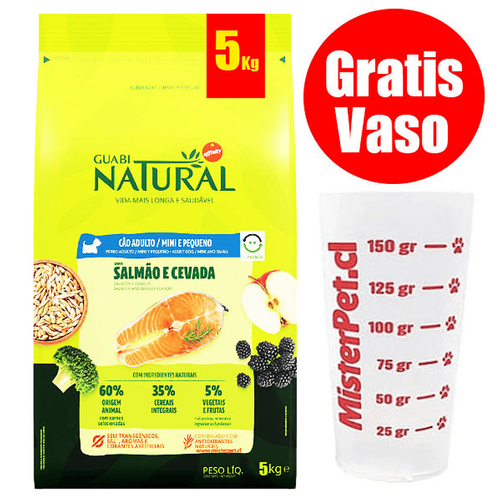 Gratis Vaso + Guabi Natural Perro Adulto Pequeño y Mini 5 Kg 1