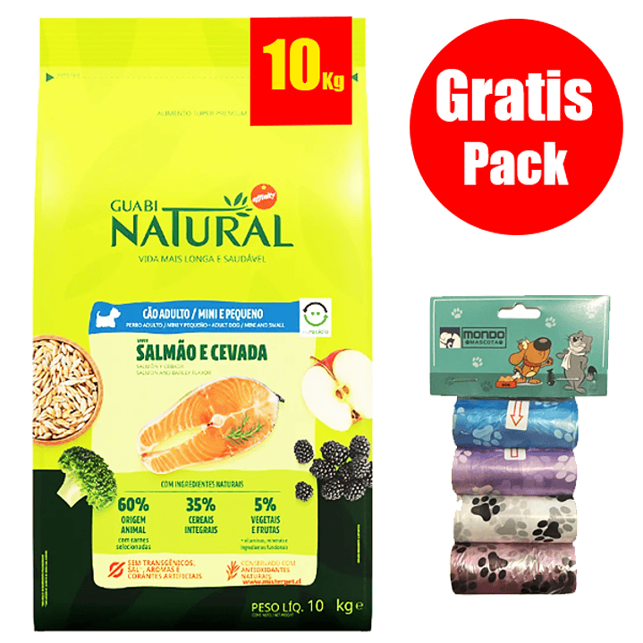 Gratis Pack + Guabi Perro Adulto Pequeño y Mini 10 Kg 1