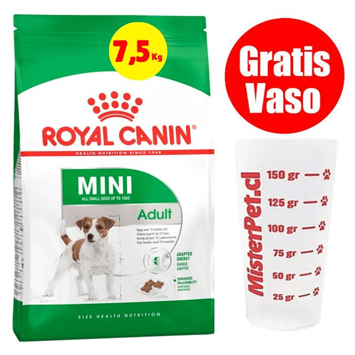 Gratis Vaso + Royal Canin Adulto Pequeño 7,5 Kg 1