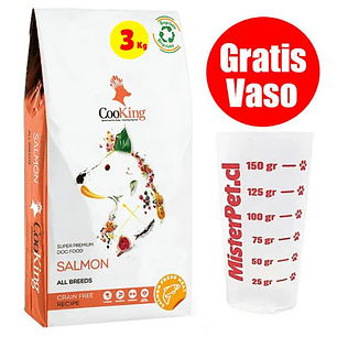 Gratis Vaso + Cooking Perro Adulto Pequeño Salmón 3 Kg