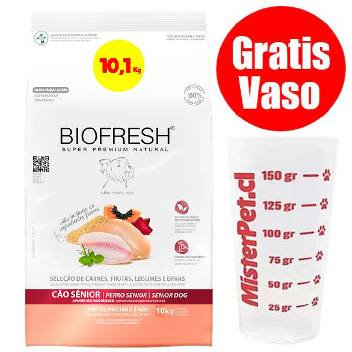 Gratis Vaso + Biofresh Perro Senior Pequeño y Mini 10,1 Kg 1