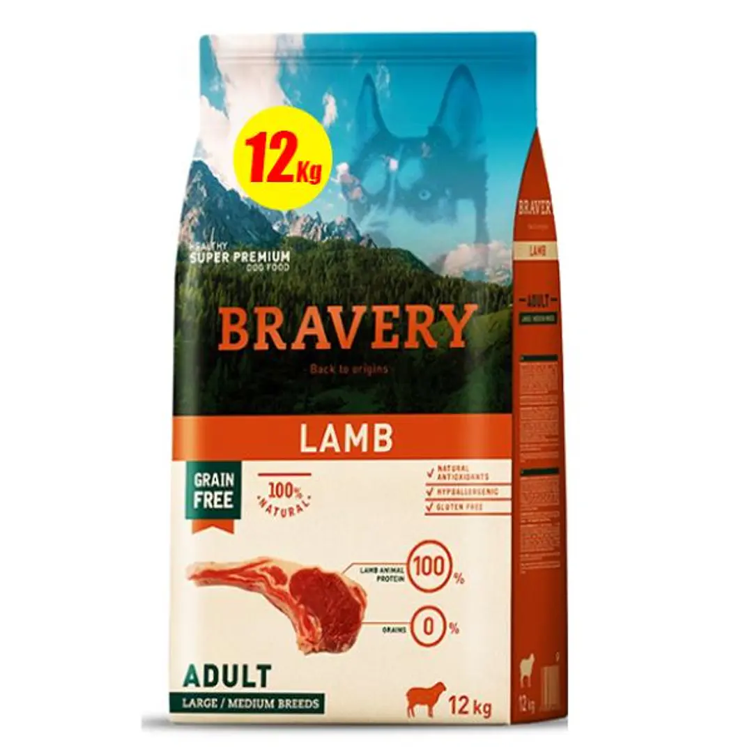 Bravery Cordero Perro Adulto 12 Kg 1