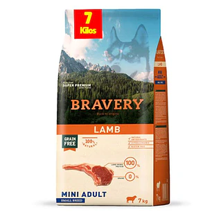 Bravery Cordero Perros Adultos Pequeños y Mini 7 Kg