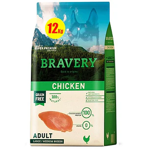 Bravery Perro Adulto Pollo 12 Kg