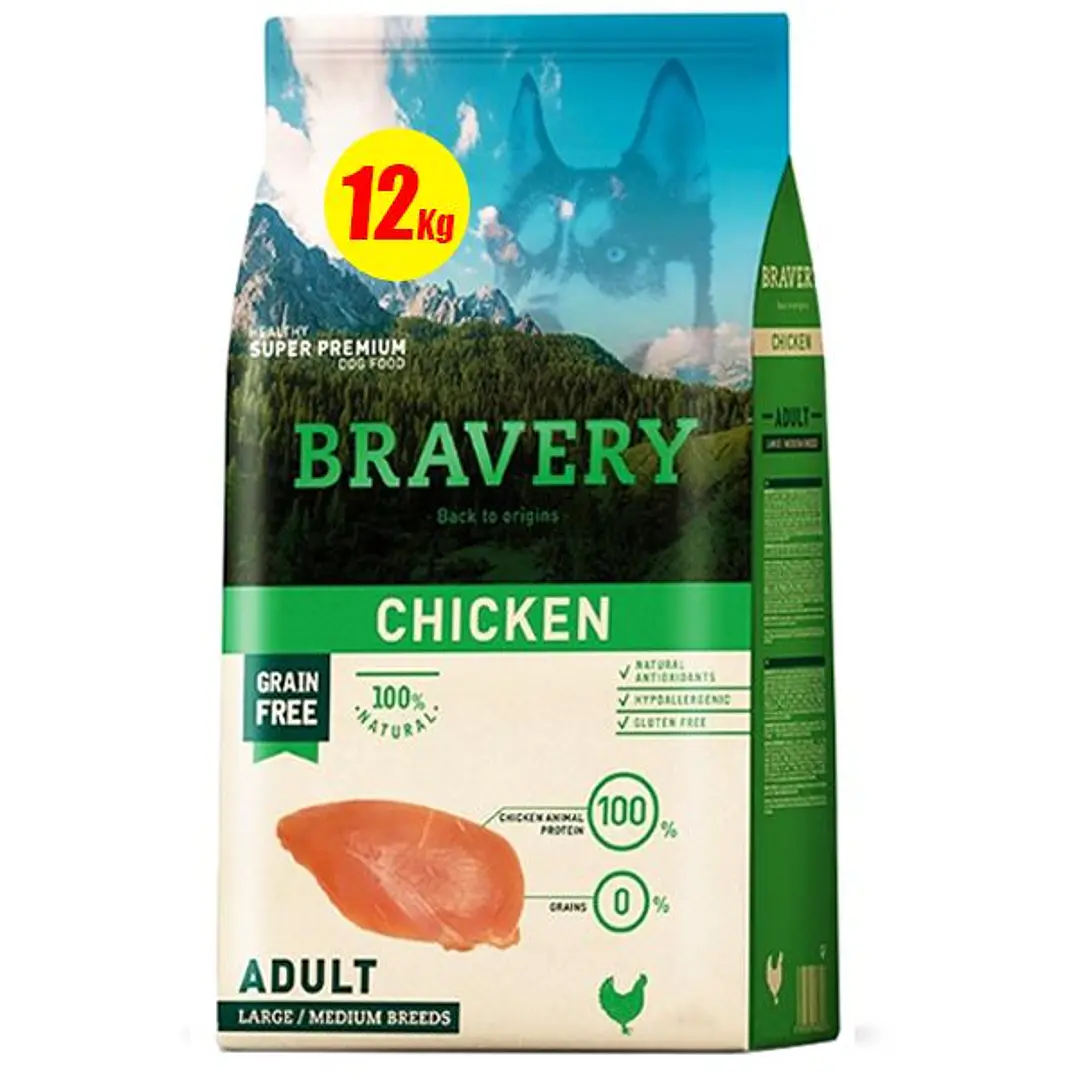 Bravery Perro Adulto Pollo 12 Kg 1