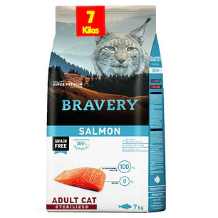 Bravery Gato Esterilizado Salmón 7 Kg