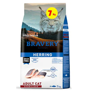 Bravery Gato Adulto Esterilizado Herring 7 Kg