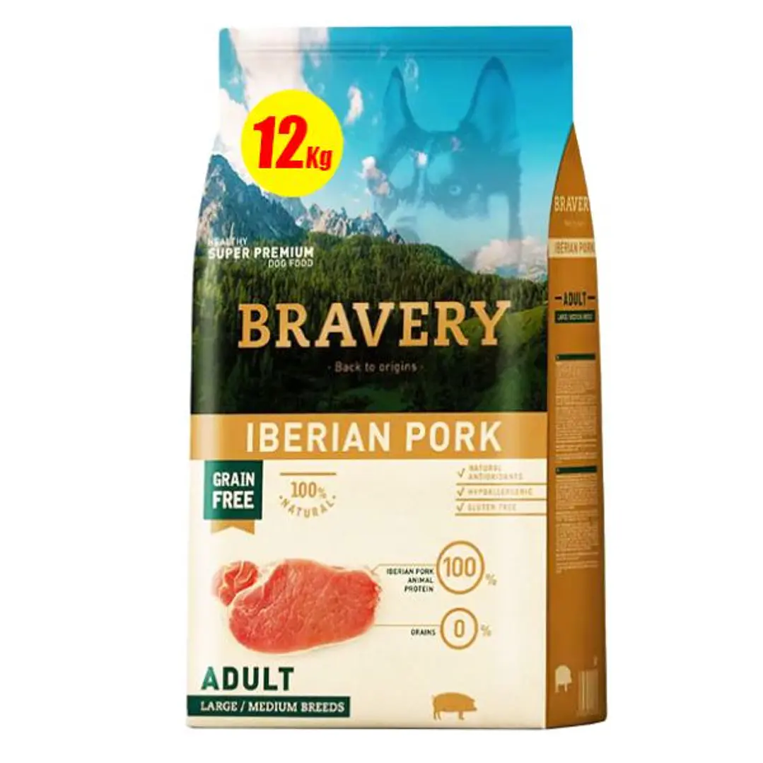 Bravery Iberian Pork Perro Adulto 12 Kg 1