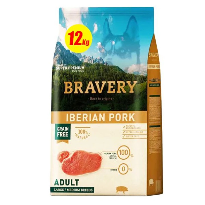 Bravery Iberian Pork Perro Adulto 12 Kg 1