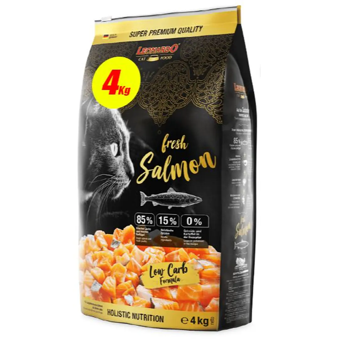 Leonardo Gato Fresh Meat Salmón 4 Kg 1