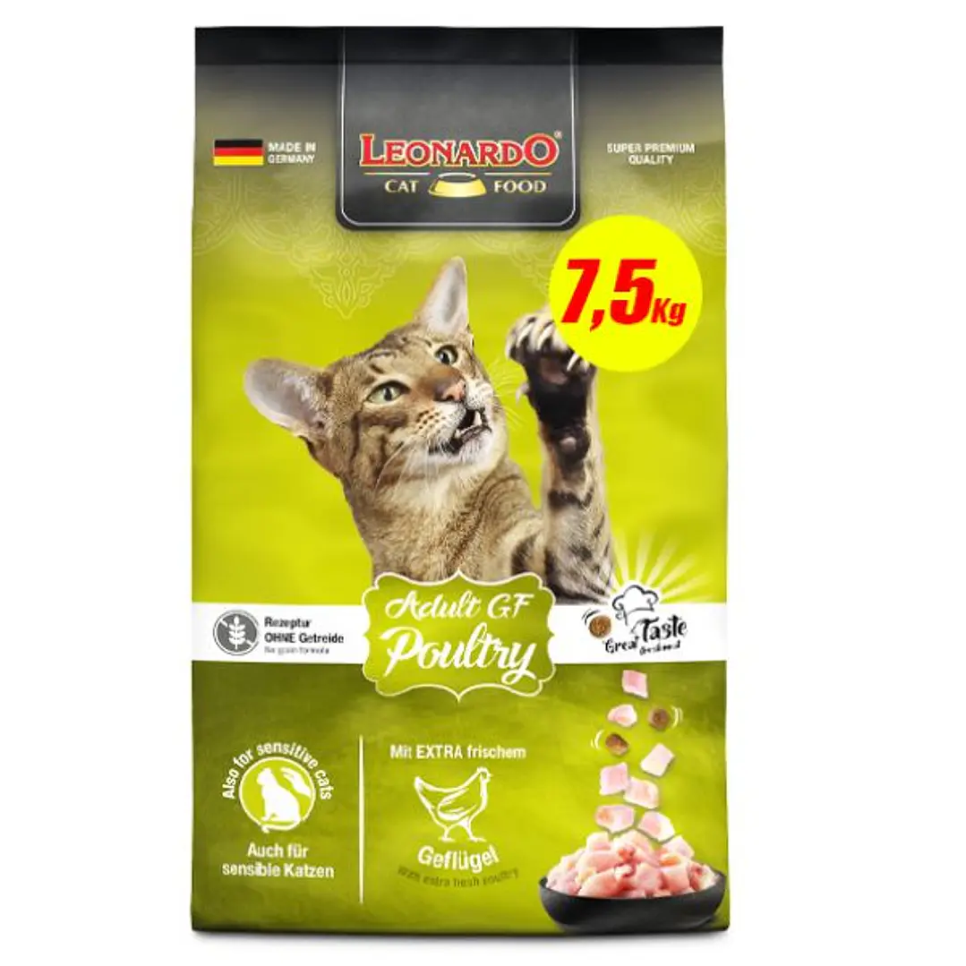 Leonardo Gato Adulto Grain Free Poultry 7,5 kg 1