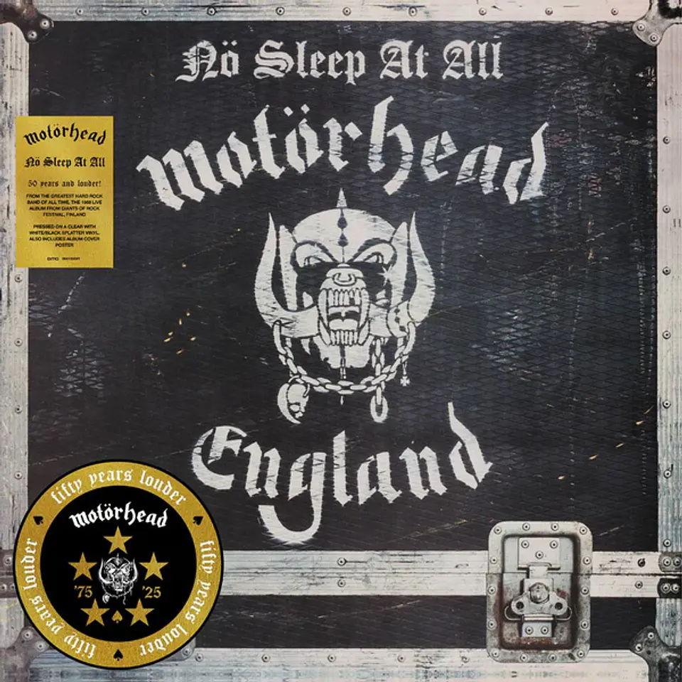 Vinilo Motörhead – No Sleep At All (50th Anniversary) 1LP Splatter 2