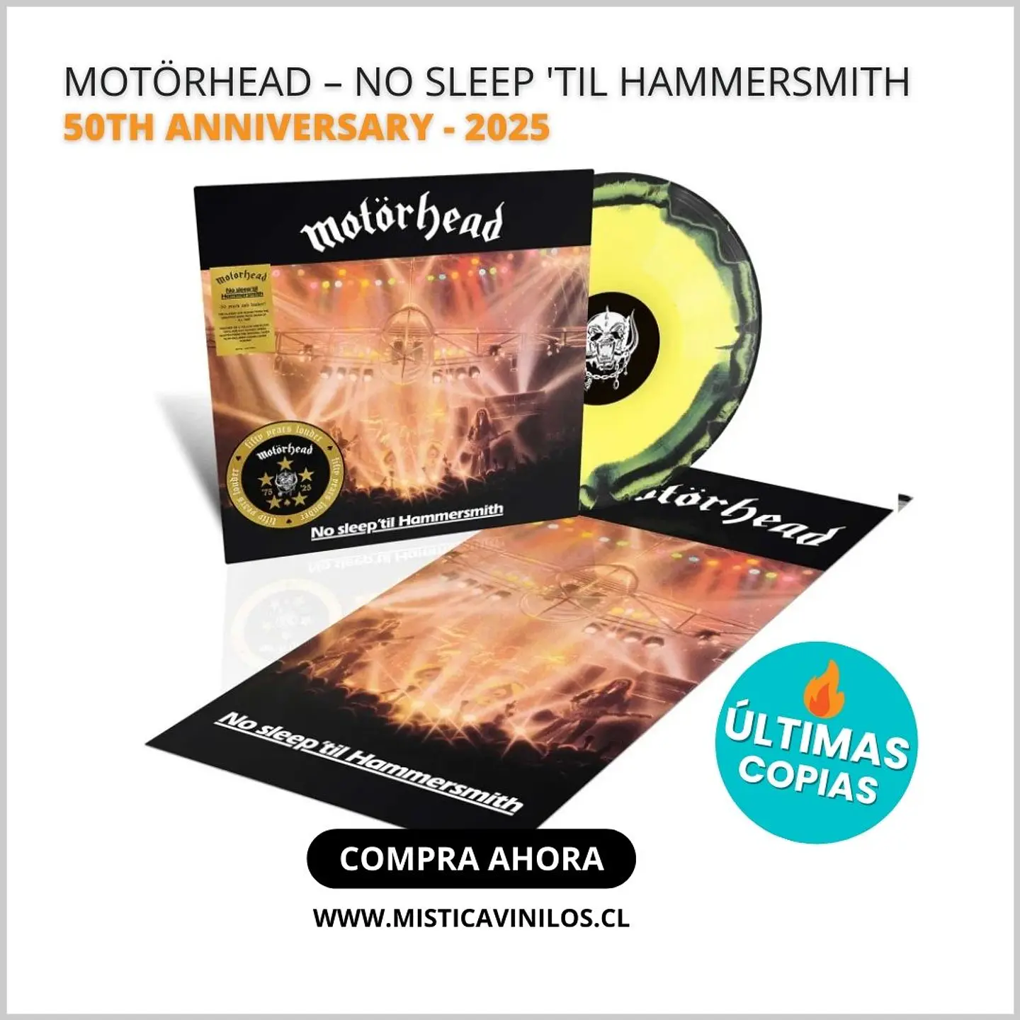 Vinilo Motörhead – No Sleep 'Til Hammersmith (50th Anniversary) 1LP 1
