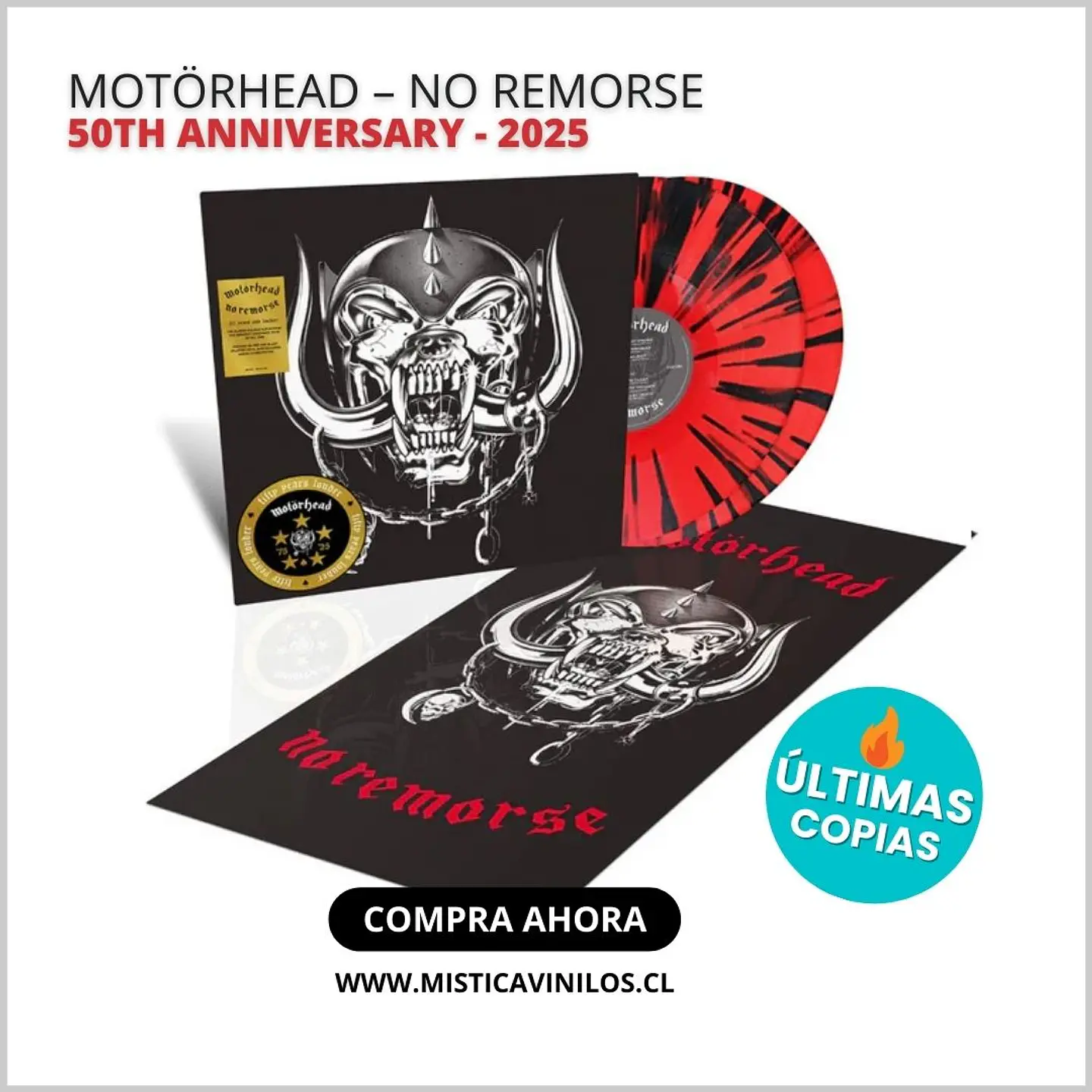Vinilo Motörhead – No Remorse (50th Anniversary) 2LP Splatter 1