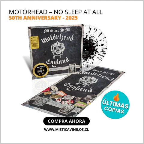 Vinilo Motörhead – No Sleep At All (50th Anniversary) 1LP Splatter