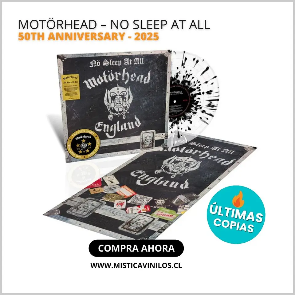 Vinilo Motörhead – No Sleep At All (50th Anniversary) 1LP Splatter 1
