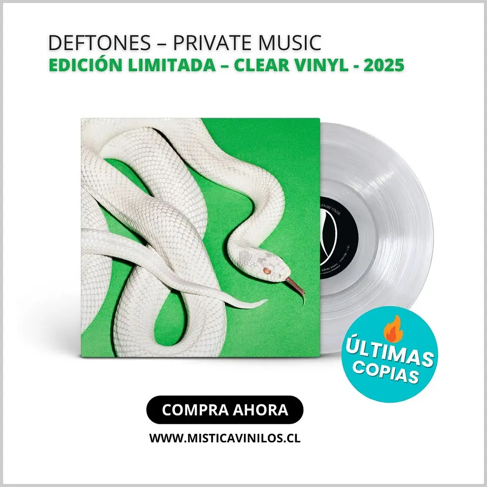Vinilo Deftones – Private Music (1LP Clear Vinyl) Edición EE.UU 1