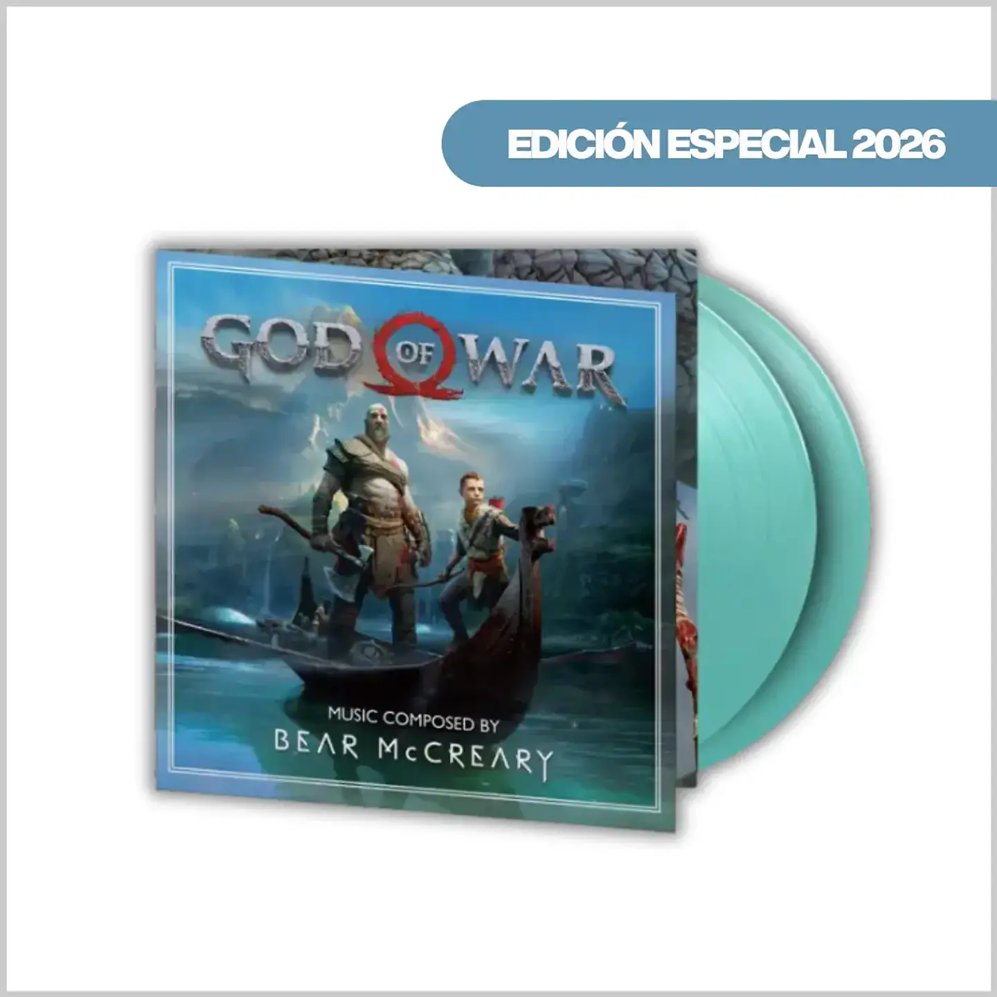 Vinilo God of War - Various Artists  (Turquoise Vinyl 2LP) | Soundtrack | PREVENTA 1