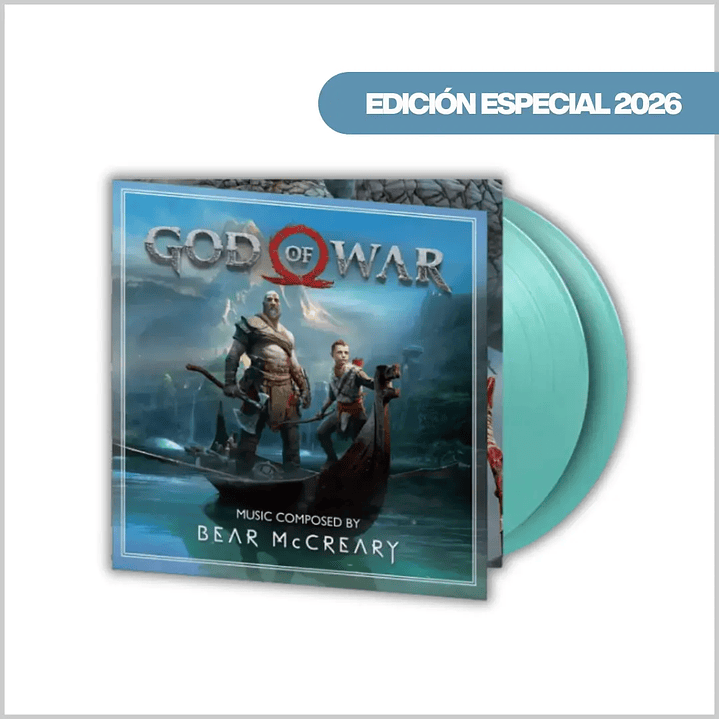 Vinilo God of War - Various Artists  (Turquoise Vinyl 2LP) | Soundtrack | PREVENTA 1