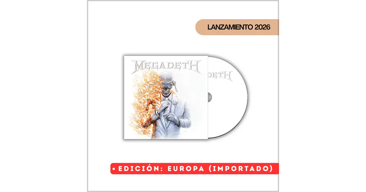 CD Megadeth - Megadeth (Álbum 2026) | Thrash Metal Preventa