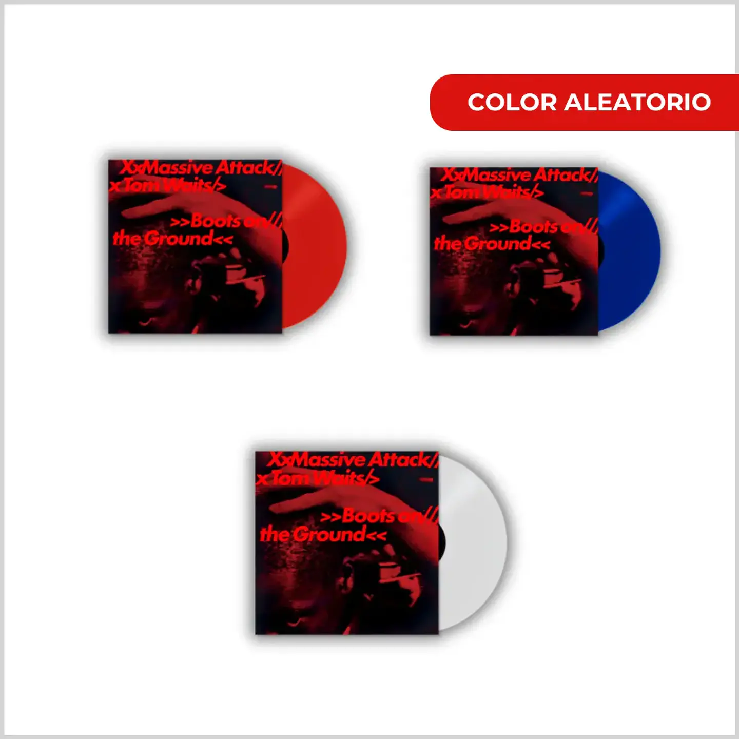 Vinilo Massive Attack & Tom Waits - Boots on the Ground (Random Red/White/Blue) (Preventa) 1