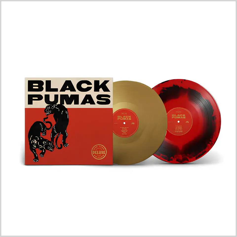 Vinilo Black Pumas - Black Pumas (Gold, Black & Red Marbled) | Pop / Rock / Soul 1