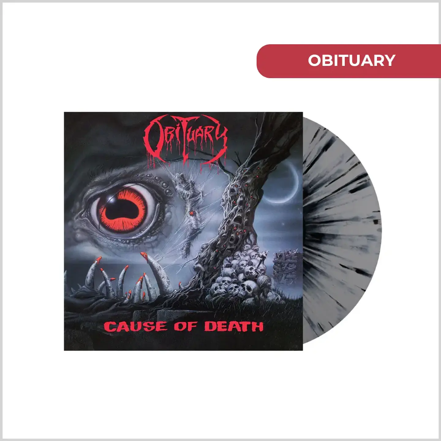Vinilo Obituary - Cause Of Death (Remastered) (Gray With Black Splatter Vinyl) (Preventa) 1