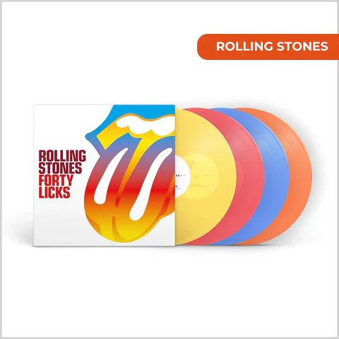 Vinilo Rolling Stones - Forty Licks (180G/Yellow/Red/Blue/Orange Transparent Vinyl/4LP) (Preventa)