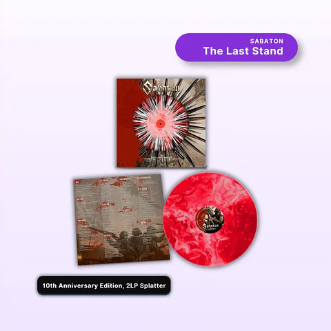 Vinilo Sabaton - The Last Stand (10th Anniversary Edition, 2LP Bloodstone/Sunset Splatter) (Preventa)
