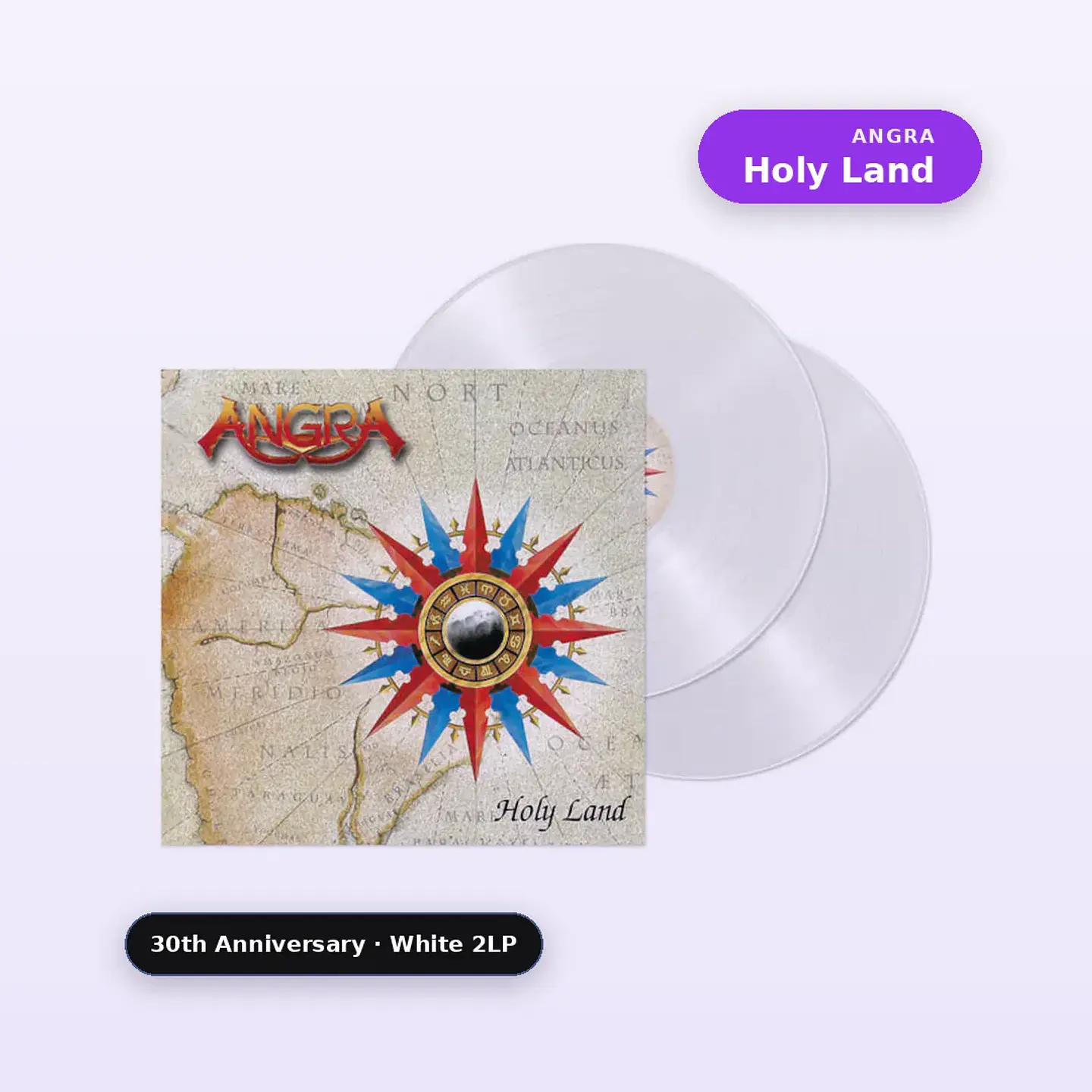 Vinilo Angra - Holy Land (30th Anniversary White 2LP) (Preventa) 1