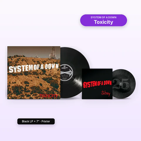 Vinilo System of a Down - Toxicity (25th Anniversary Black LP + 7") (Preventa)