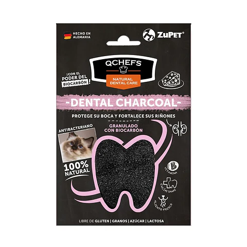 QCHEFS DENTAL SNACK GRANULADO BIOCARBON GATO (70 GR)