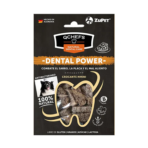 QCHEFS DENTAL SNACK CROCANTE MMINI PERRO (65 GR)