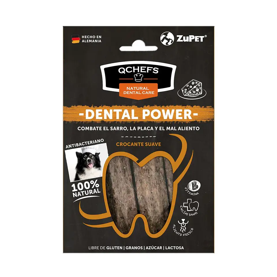 QCHEFS DENTAL SNACK CROCANTE SUAVE PERRO (75 GR) 1