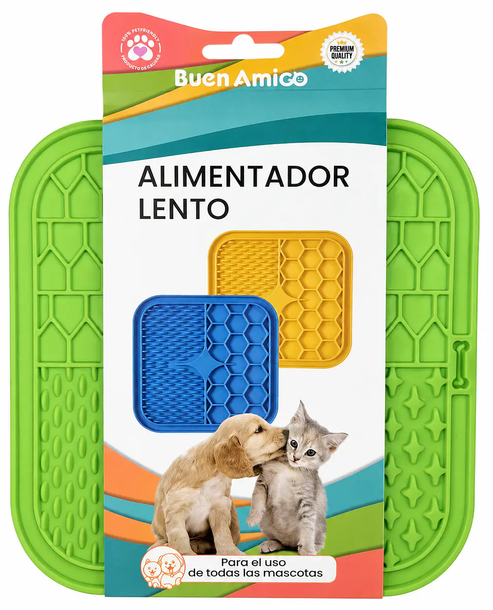 LICK MAT SILICONA CUADRADO COLORES 1
