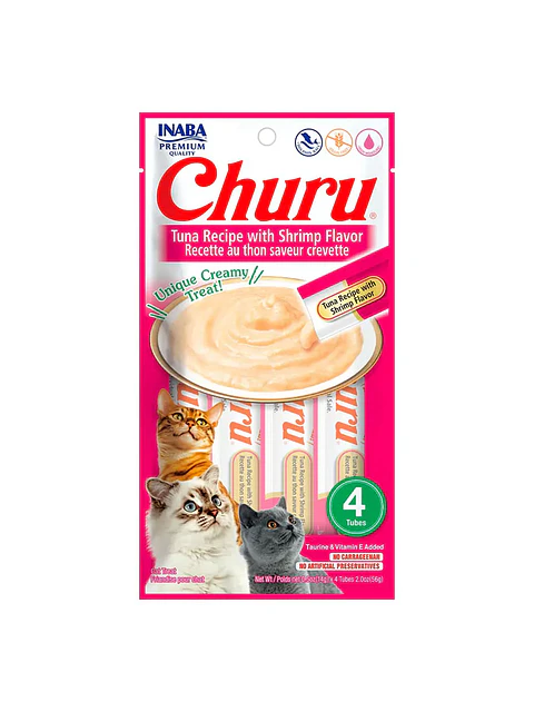 CHURU CAT ATÚN & CAMARON 14 GR (4 TUBOS)