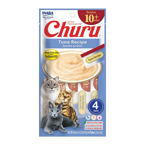 CHURU CAT SENIOR +10 ATÚN 14 GR (4 TUBOS)